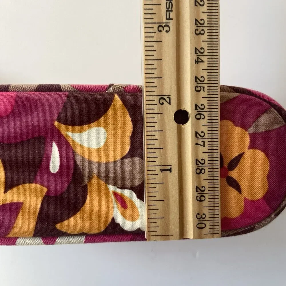 Vera Bradley Zip Top Eyeglass Sunglasses Case “Carnaby” RETIRED Pink/Brown